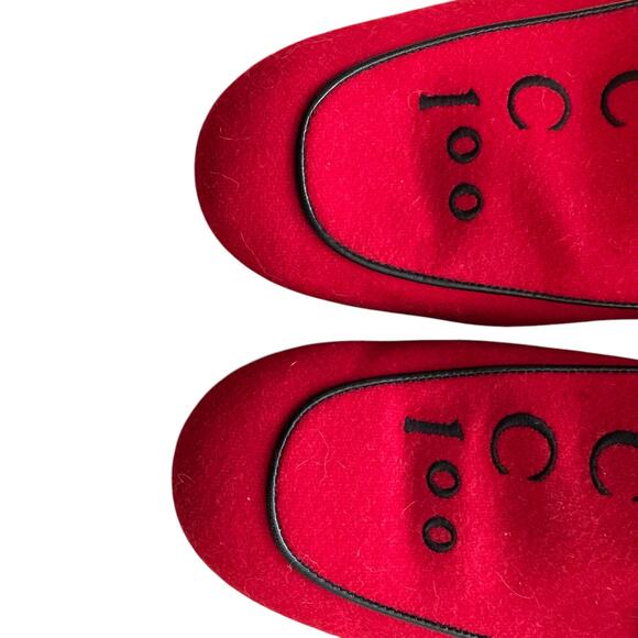 GUCCI Princetwon Horsebit Mule with Fur Gucci 100 Red Size 7 - Picture 9 of 11